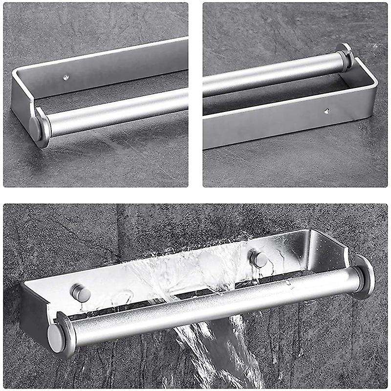 Wall Mounted Aluminum Paper Towel Rack for Kitchen, Bathroom, Toilet