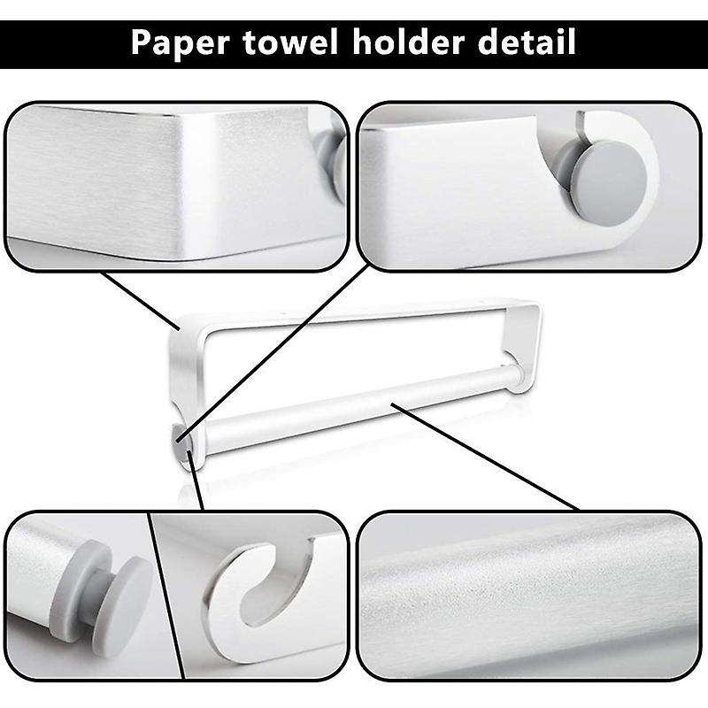 Wall Mounted Aluminum Paper Towel Rack for Kitchen, Bathroom, Toilet
