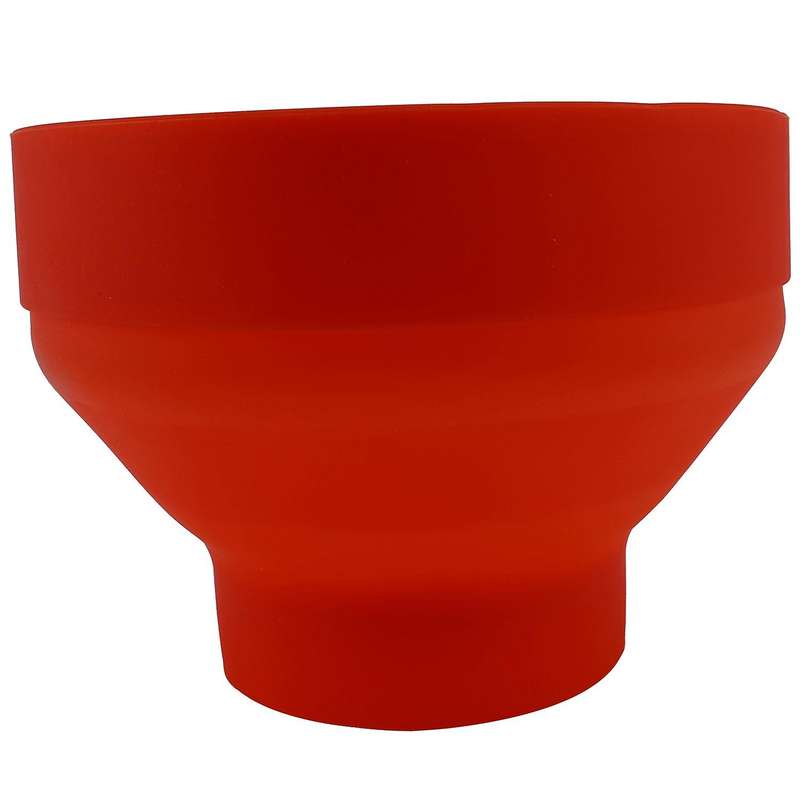 Microwave Silicone Foldable Red Kitchen Popcorn Bucket Bowl with Lid