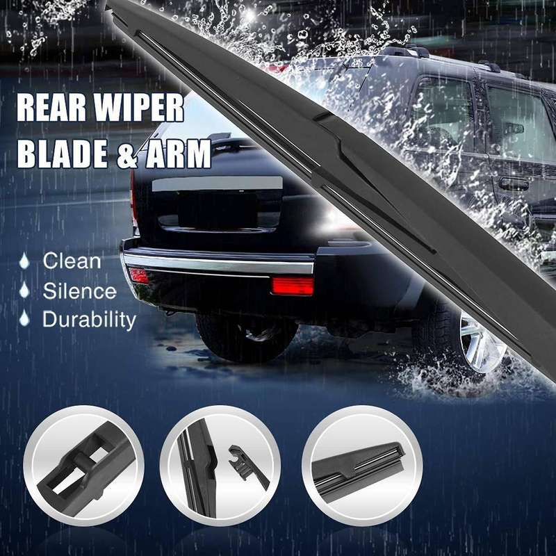 Car Rear Windshield Wiper Blade Arm Set for Toyota Venza 2005-2017
