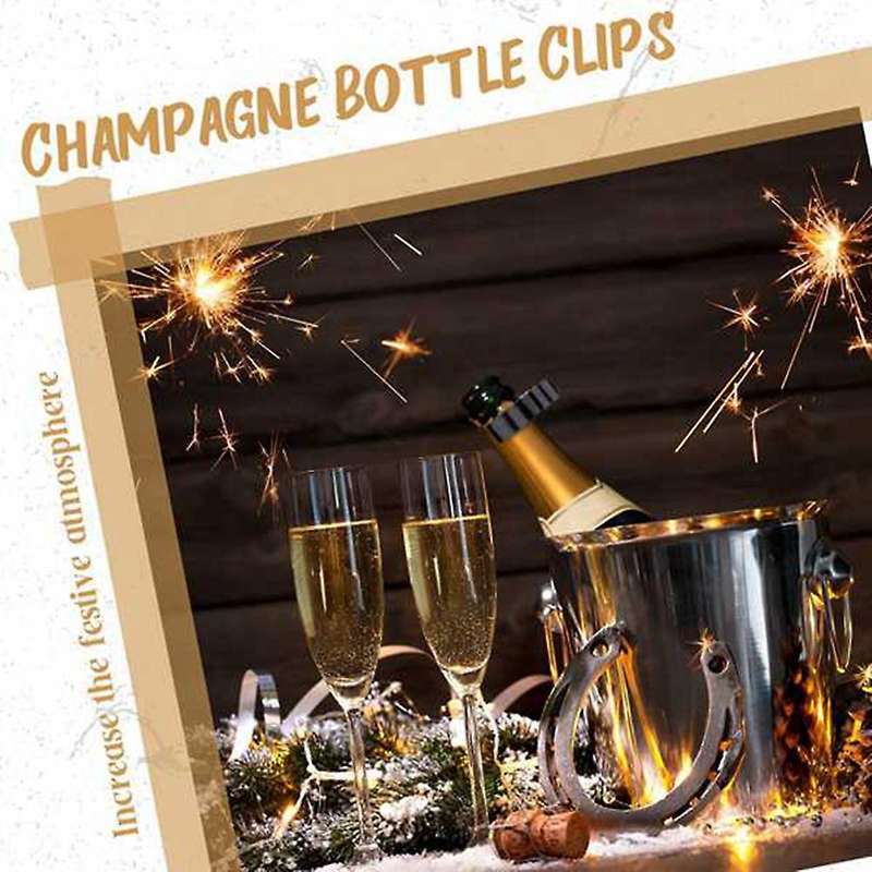 Champagne Bottle Single Holder Safety Clips for Candle (24 Pieces)