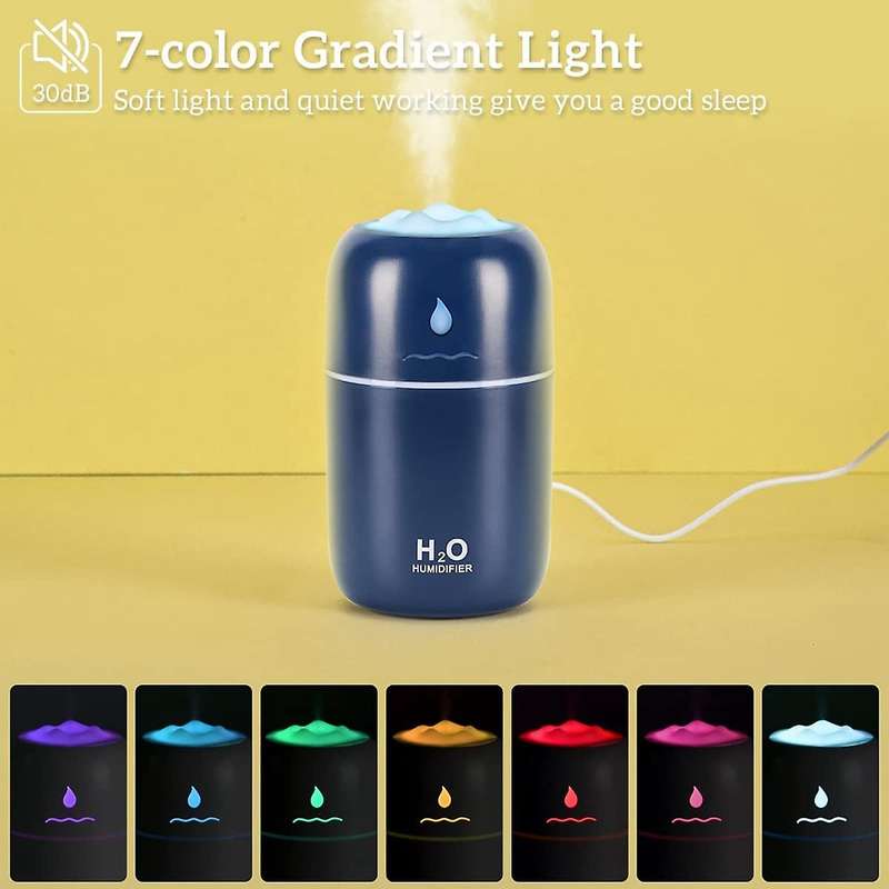 Snow Mountain Cool Mist Humidifier,280ml Usb Humidifier for Office