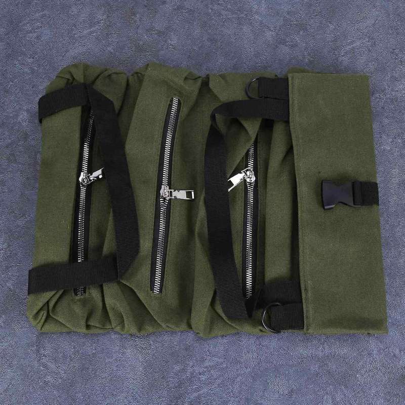 Multi-purpose Tool Wrench Roll Pouch Hanging Tool Zipper Carrier Tote