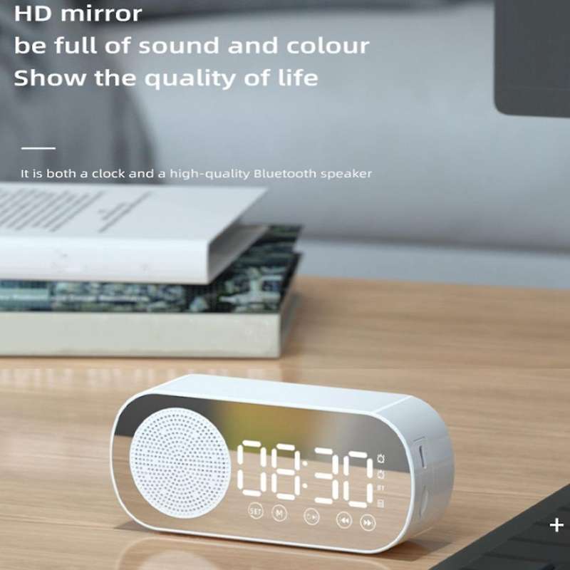 Led Alarm Clock for Bluetooth Speaker, Fm Radio , Family (black)