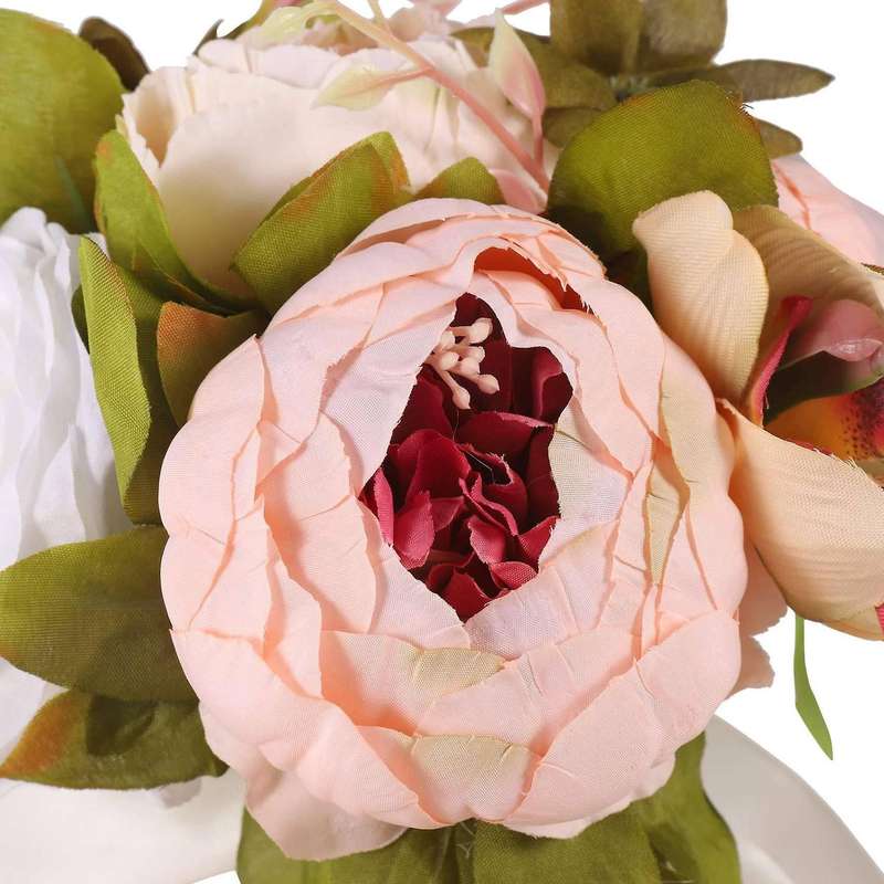 Wedding Bouquet Artificial Peony and Rose Silk Flower for Bridesmaid