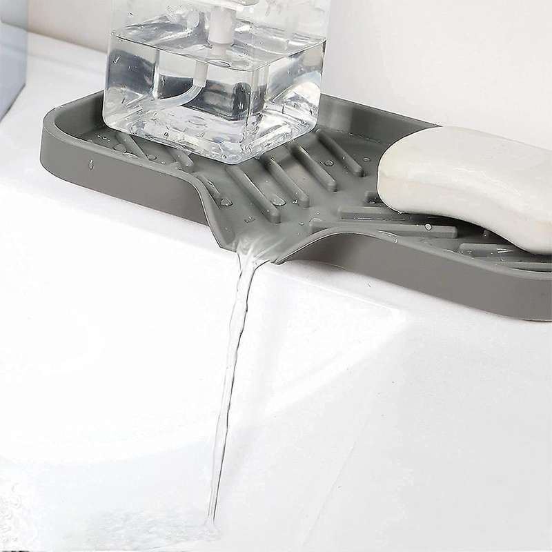 Silicone Kitchen Soap Tray, Sink Tray Drain Sponge Rack, Sink Storage