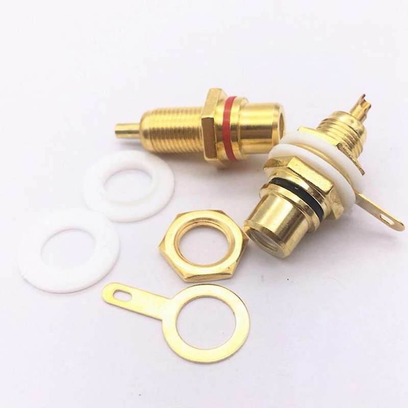 20pcs Gold Plated Rca Terminal Jack Plug for Amplifier Speaker