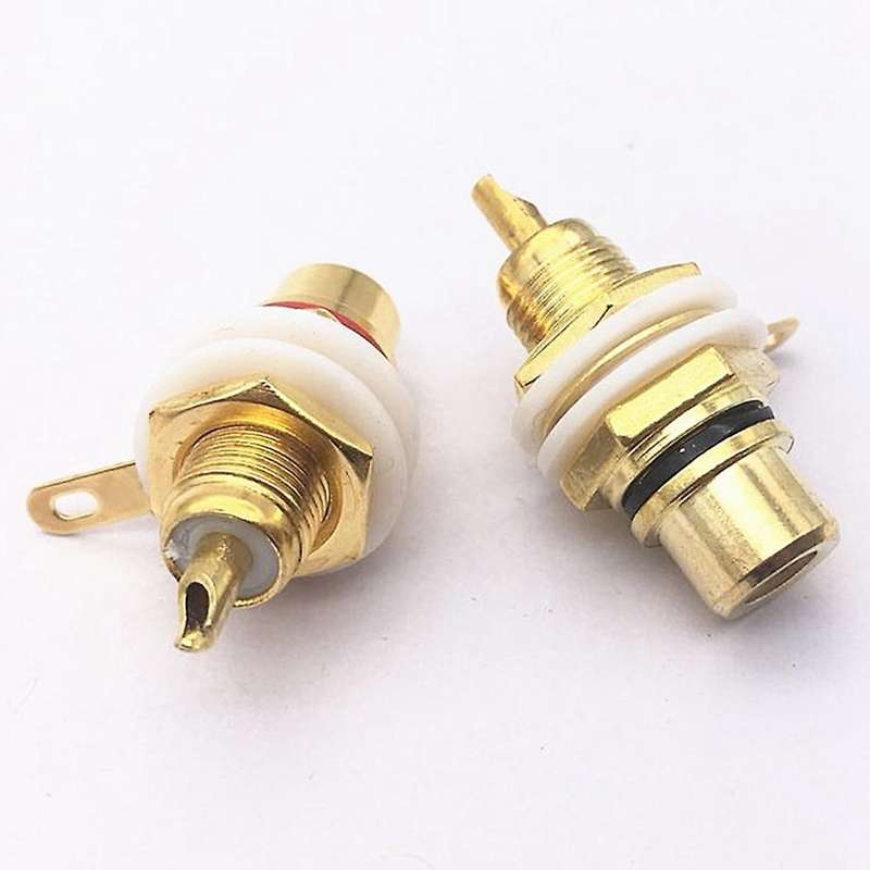 20pcs Gold Plated Rca Terminal Jack Plug for Amplifier Speaker