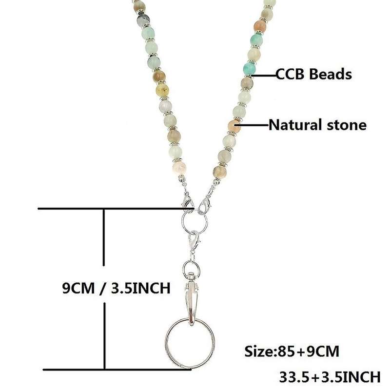 Lanyards for Id Badges, with Glasses Chain Rubber Stoppers,for Keys A