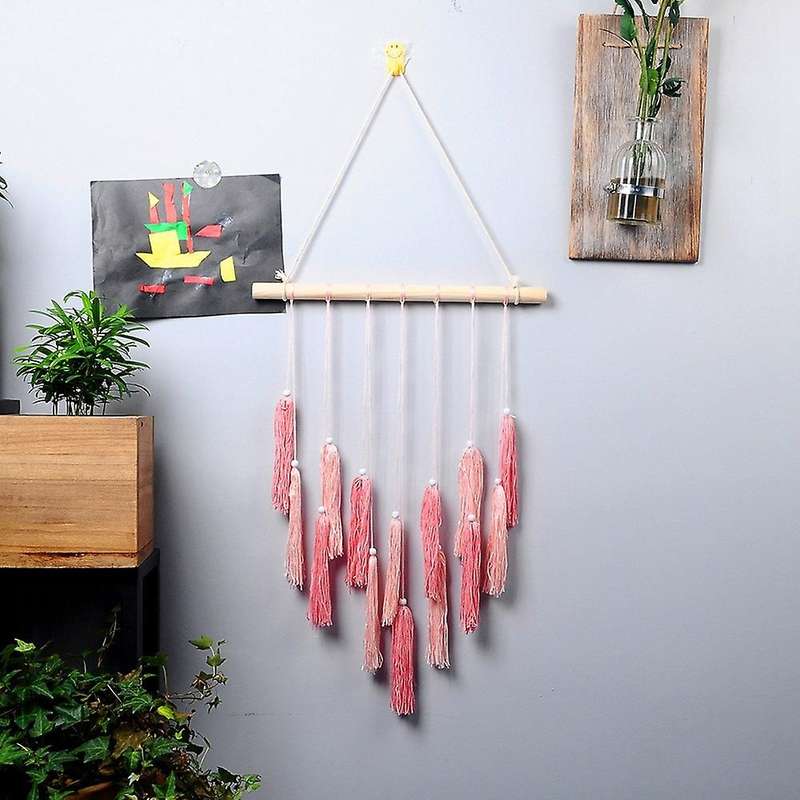 Bohemian Tassel Gradient Tapestry Handwoven Home Decoration, Blue