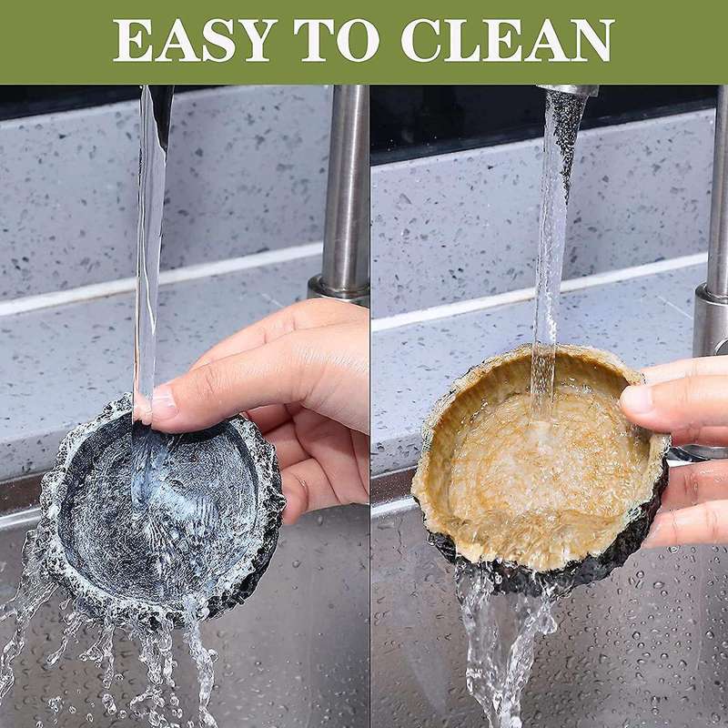 2 Pieces Reptile Water and Food Bowls Feeder for Leopard Reptile