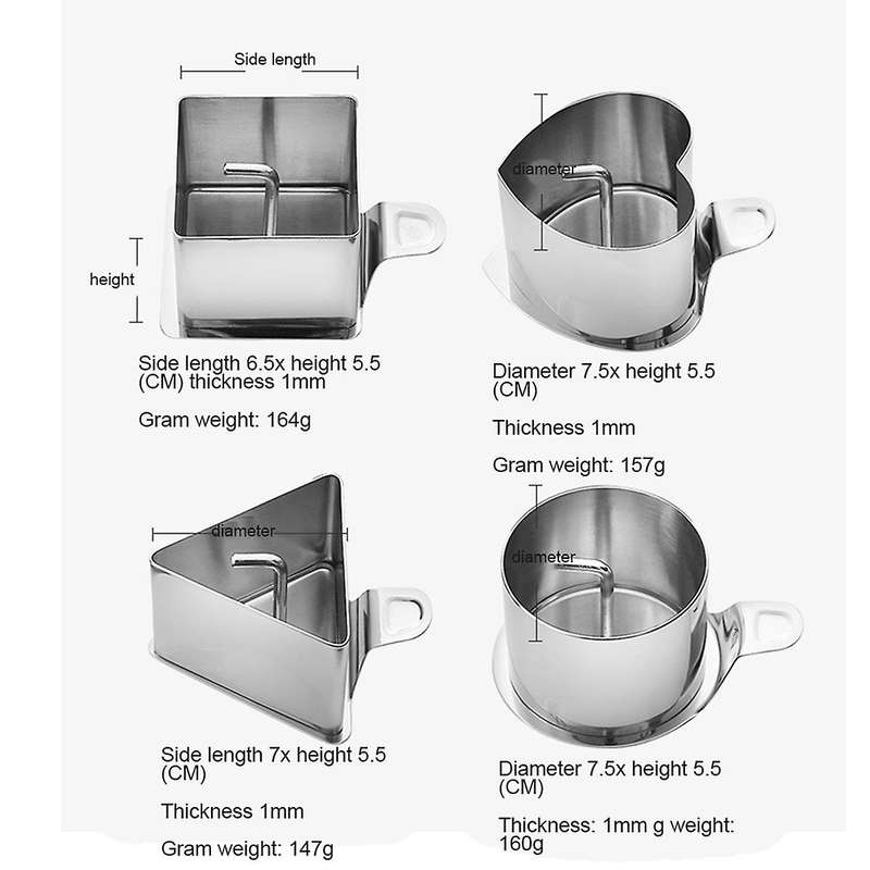 Stainless Steel Rice Ball Mold Children's Food Mousse Cake Mold D