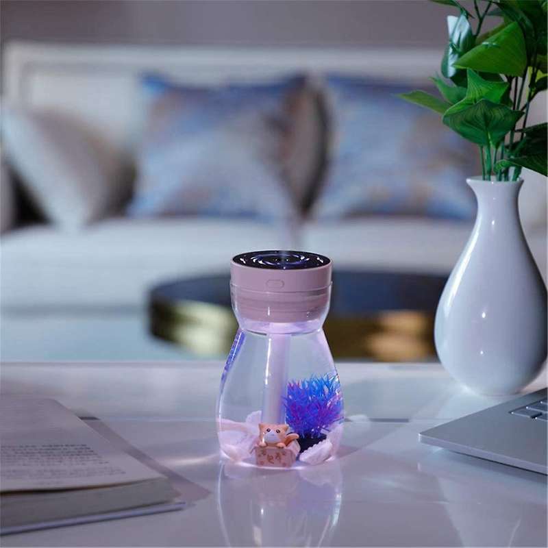 Micro-landscape Humidifiers, for Car Bedroom Office Desk(pink)