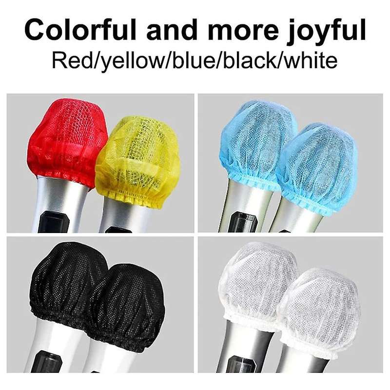 200pcs Disposable Microphone Cover,handheld Windscreen (mixed Colors)