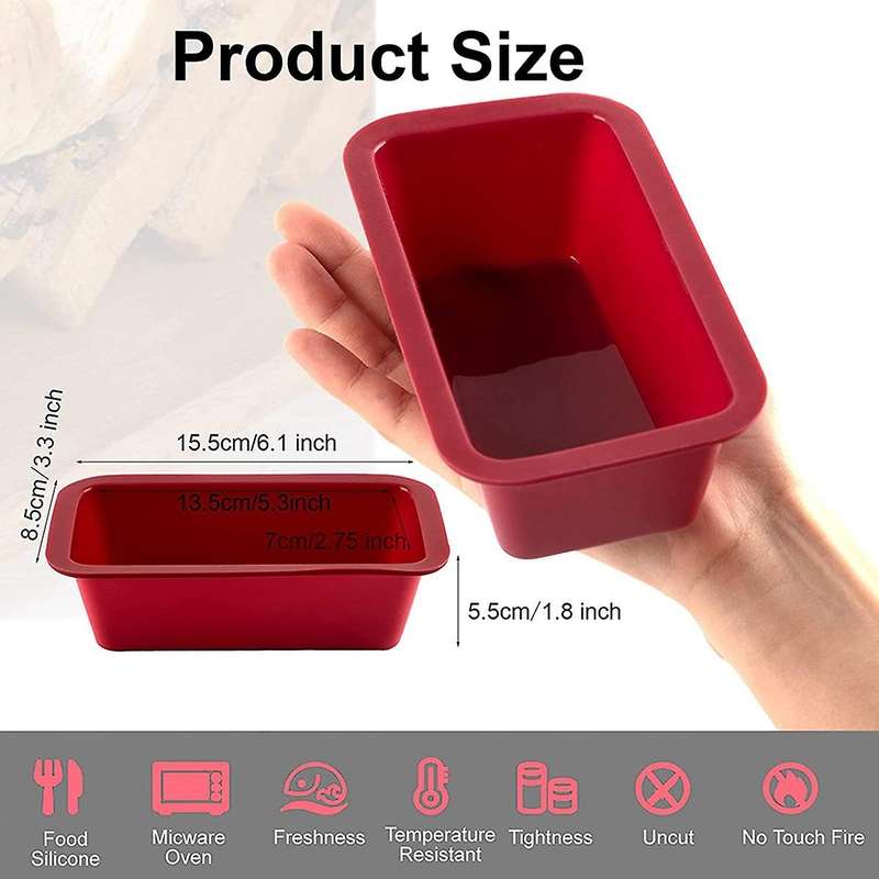 Bread Pan 4 Piece Set Non-stick Silicone Mini Cake for Baking Bread