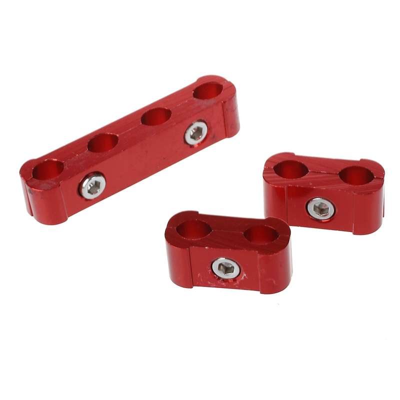 6pcs Engine Spark Plug Wires Separator Divider Clamp Kit Red