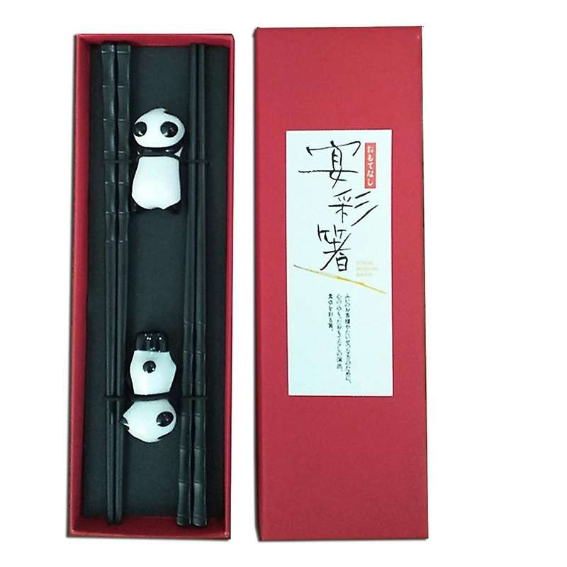 2pairs Chopsticks and Chopstick Rest Set- Chopsticks+chopstick Holder