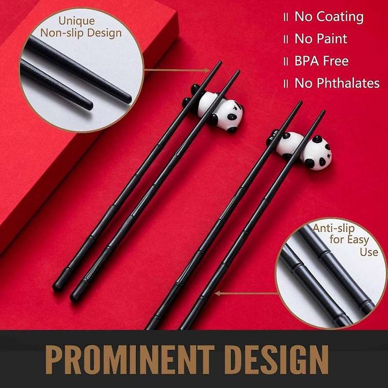 2pairs Chopsticks and Chopstick Rest Set- Chopsticks+chopstick Holder
