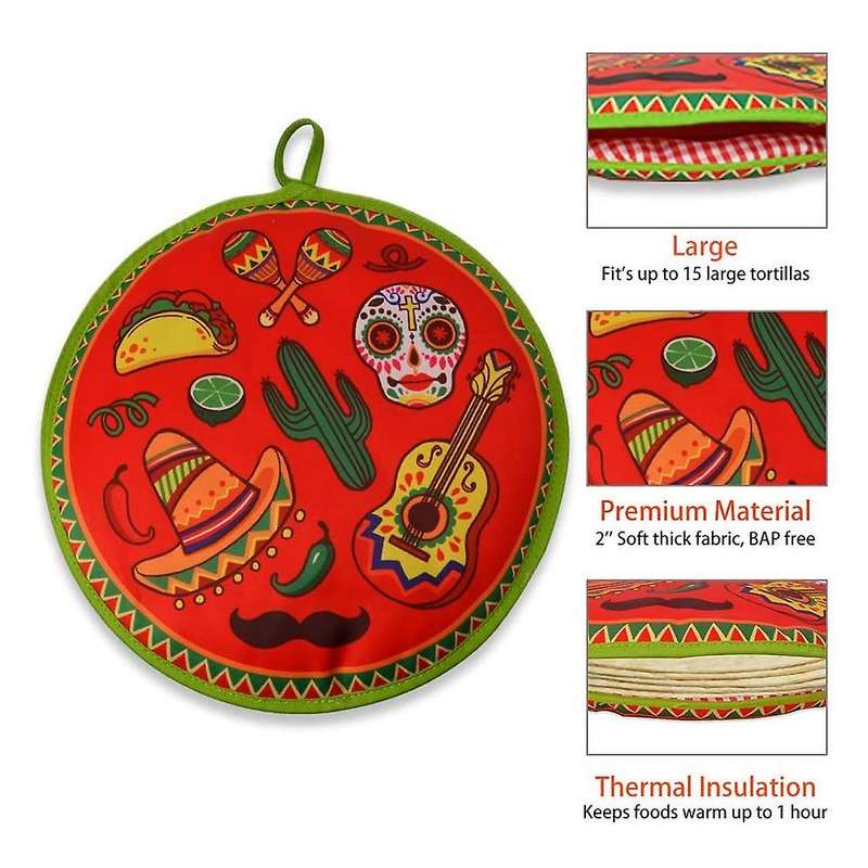 12inch Cloth Bag for Burrito,for Microwave Restaurant Food Pancake,a