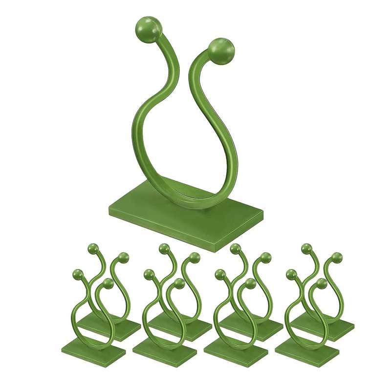 200 Pcs Plant Climbing Wall Fixture Clips, Plant Fixer Hooks-green