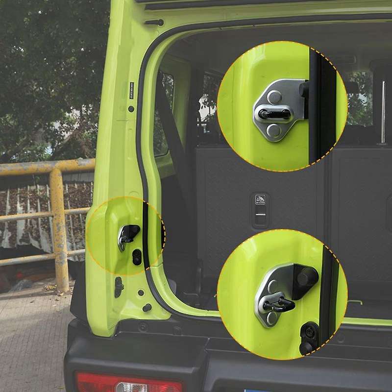 Car Door Lock Protective Decoration Cover Trim,abs Silver