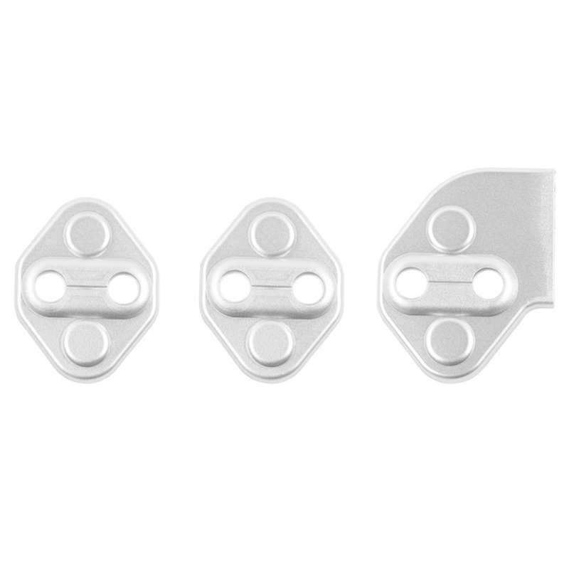 Car Door Lock Protective Decoration Cover Trim,abs Silver