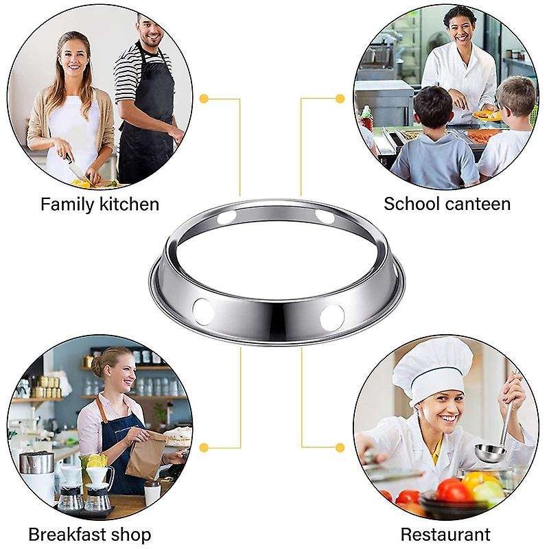 3 Packs 7 1/3-inch Wok Ring, Stainless Steel Wok Rack Wok Stand