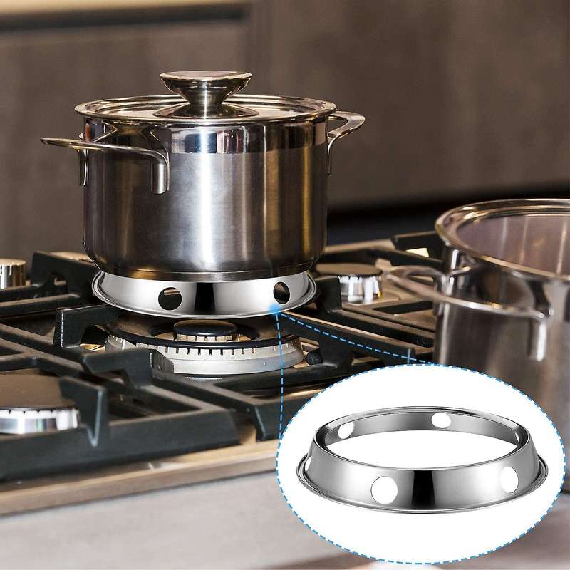 3 Packs 7 1/3-inch Wok Ring, Stainless Steel Wok Rack Wok Stand