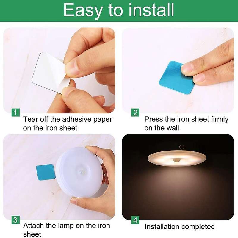 Led Night Light with Motion Sensor, Usb Rechargeable Light,4modes
