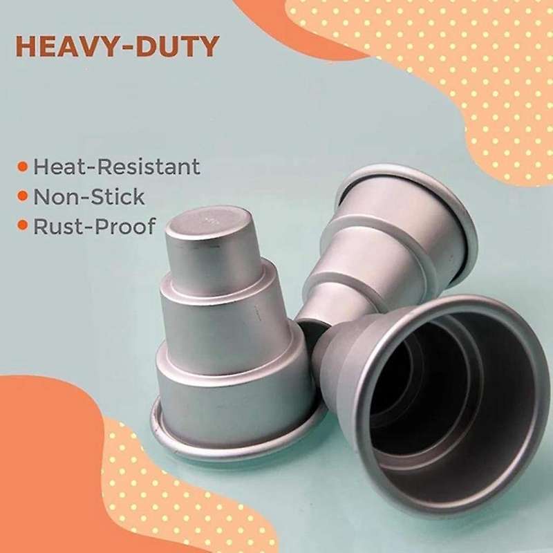 Mini 3 Tier Cake Mold Pan, Cake Pan Creative Party Pudding