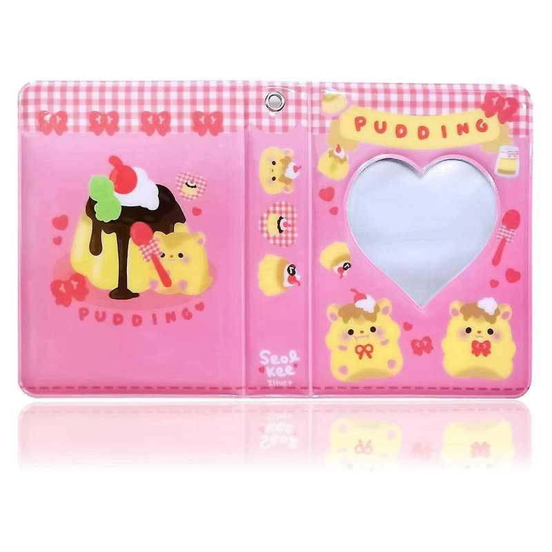 3 Inch Mini Photo Album Photocard Holder, Id Holder (pudding)
