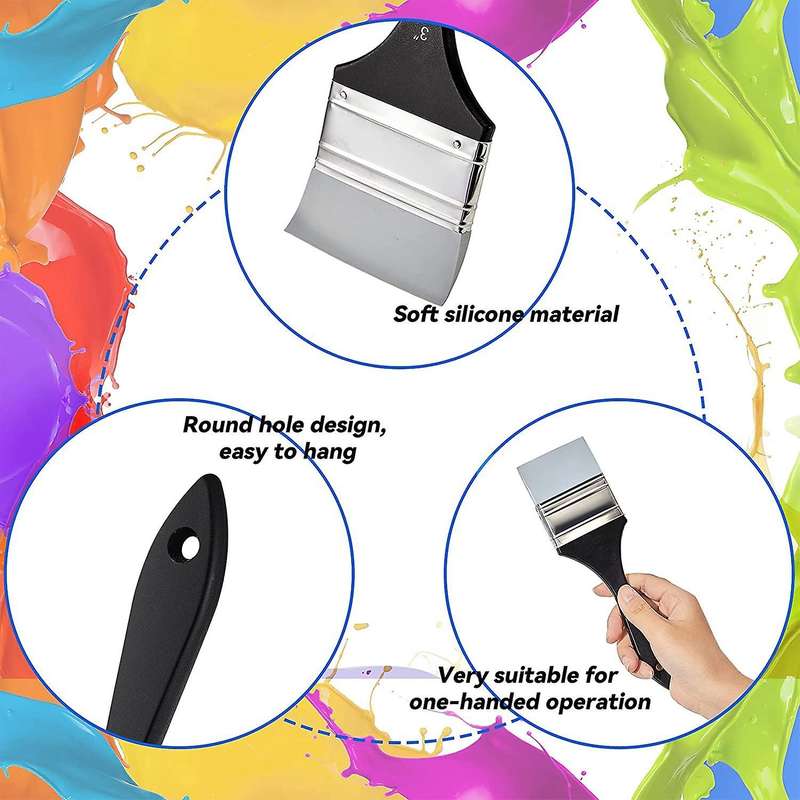 Silicone Color Shaper Brush Water Based Painting Tool, 3 Inch