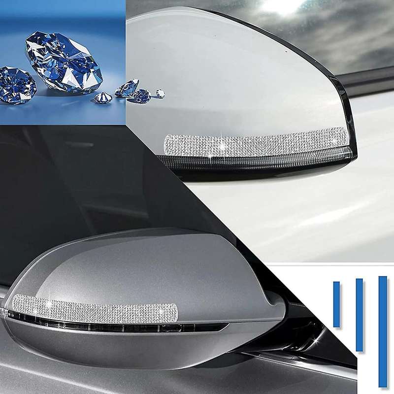 Car Door Handle Protector Rhinestone Bowl Cover 10pcs,silver