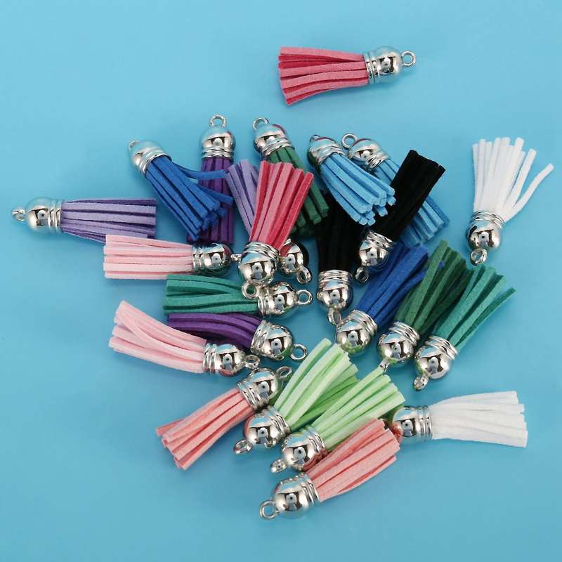 96 Pieces Acrylic Transparent Discs,tassel,keyring with Chain for Diy
