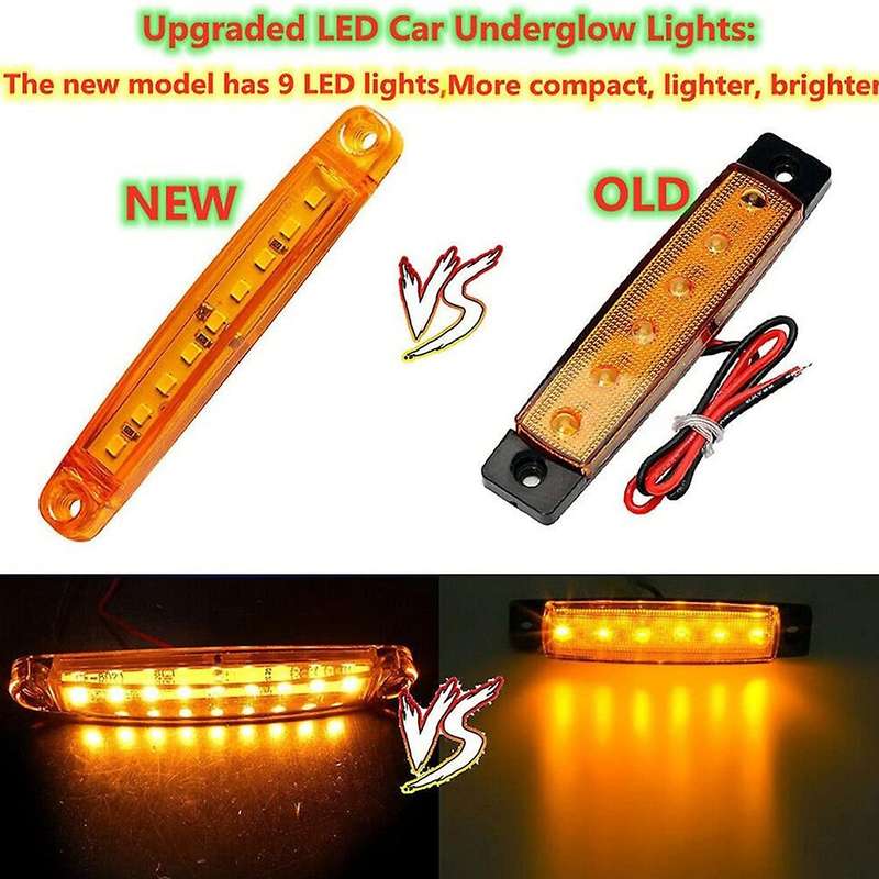 10pcs Car Underglow Lights Led Wheel Lights Rock Lights ,yellow