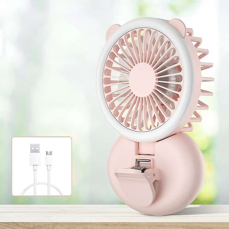 Mini Handheld Fan Usb Silent Fan with Night Light for Office Home