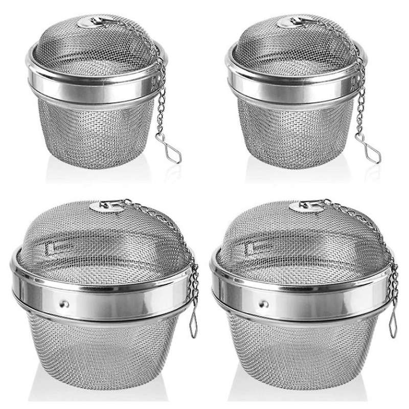 4pcs Ball Infuser,2 Sizes Extra Infuser with Hook,for Spice,tea,etc