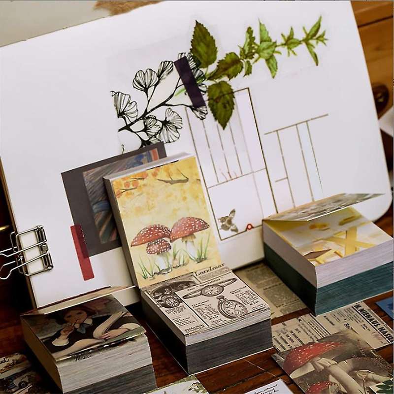 800 Pcs Scrapbooking Material Paper Scenery, for Scrapbooking