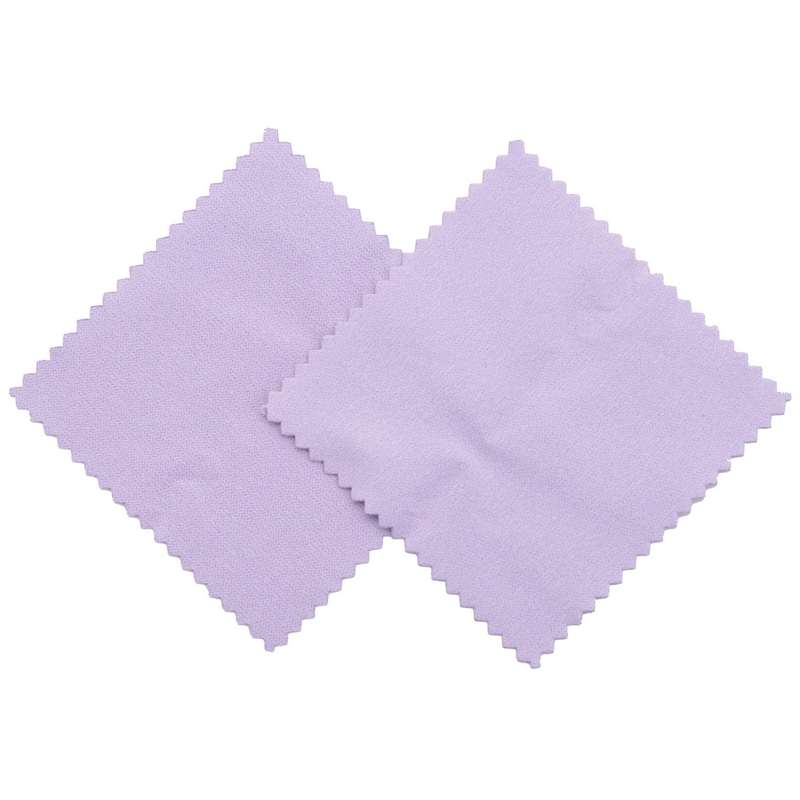 100pcs Jewelry Cleaning Polishing Cloth, (purple, 3.15 X 3.15inch)
