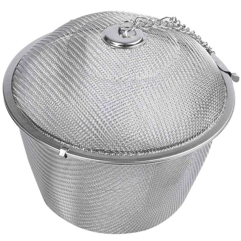 Stainless Steel Twist Lock Mesh Tea Ball Tea Infuser with Hook Chain