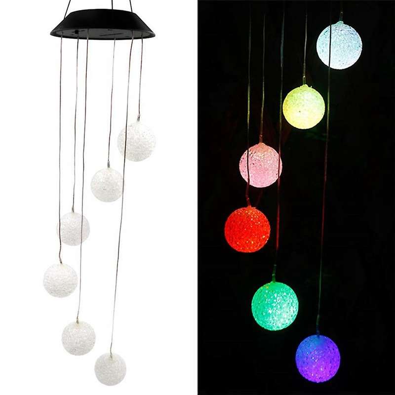 Solar Ball Light Led Colour Changing Garden Yard Hanging Decoration