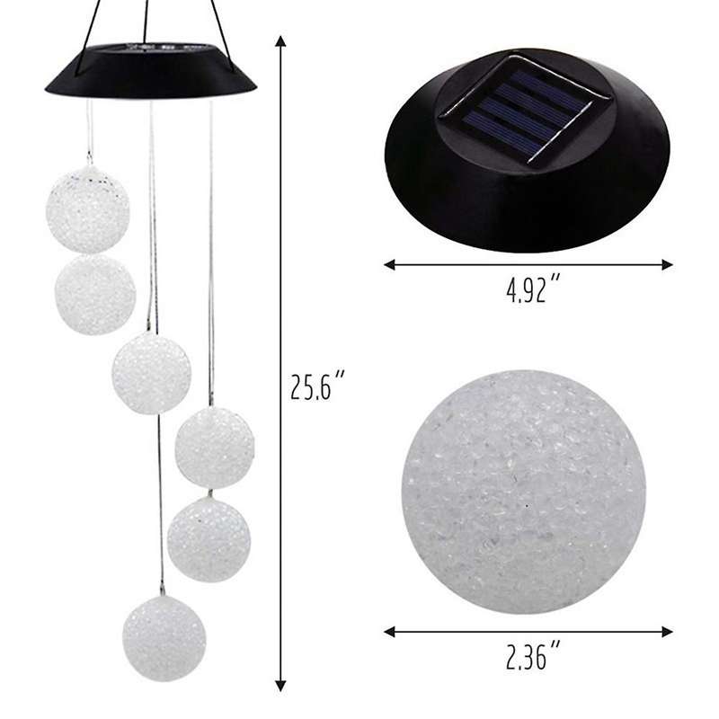 Solar Ball Light Led Colour Changing Garden Yard Hanging Decoration
