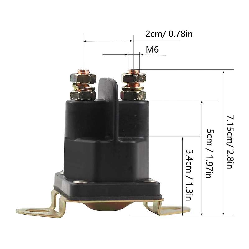 Starter Solenoid 3 Terminal 12v for Husqvarna 539101714 Trombetta