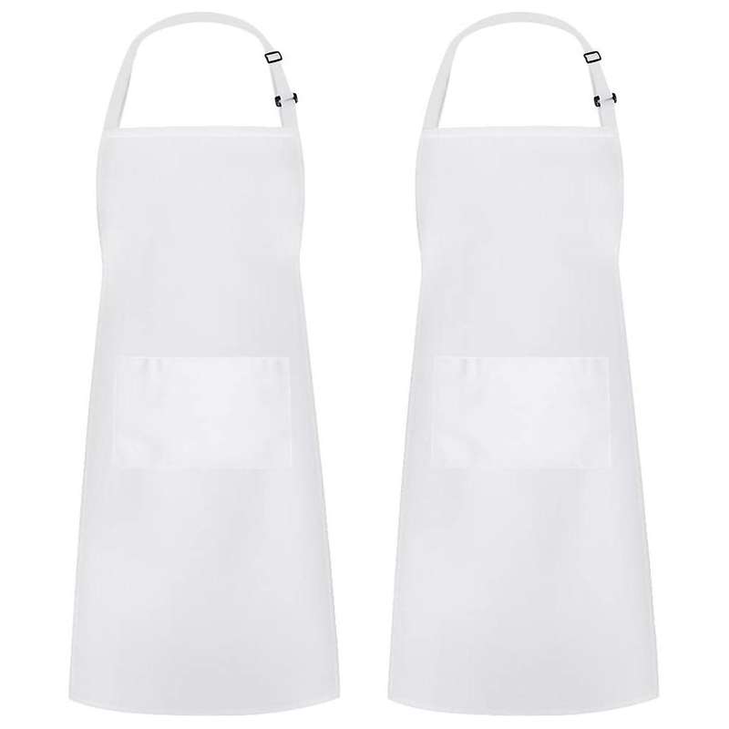 2 Pack Kitchen Adjustable Bib Apron 100% Polyester