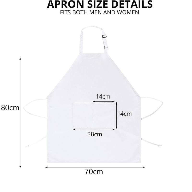 2 Pack Kitchen Adjustable Bib Apron 100% Polyester