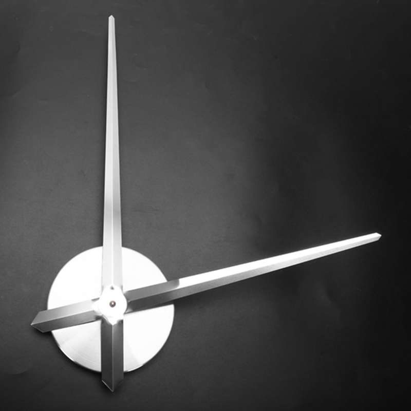 Noiseless Wall Clock Silent Movement Kit Clock Repair Parts - Silver