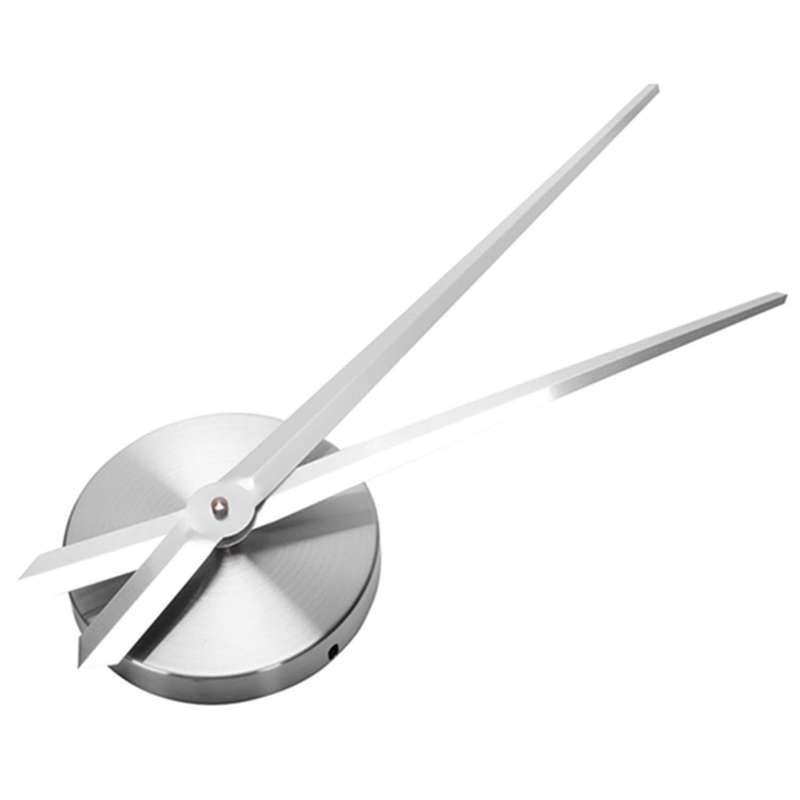 Noiseless Wall Clock Silent Movement Kit Clock Repair Parts - Silver