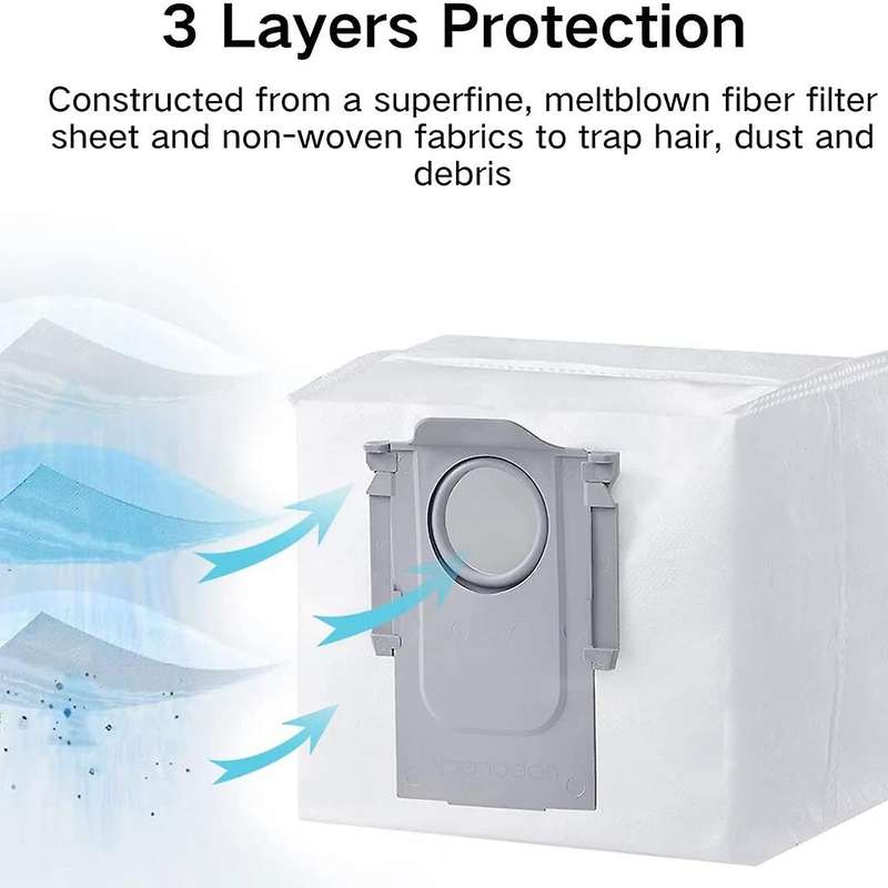 Dust Bag for Roborock Q5+ S7 Maxv Ultra Robot Vacuum ,(4pcs)