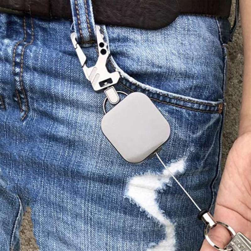 Keyring Id Card Key Ring Cord Reel Retract Pull Key Recoil Badge