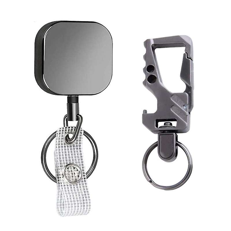 Keyring Id Card Key Ring Cord Reel Retract Pull Key Recoil Badge